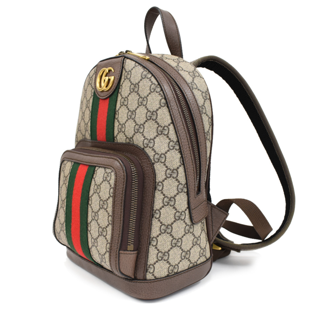 Gucci Ophidia GG Small Backpack Supreme Beige Ebony Daypack